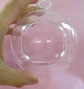 Clear Glass Round with 1 Hole Vase